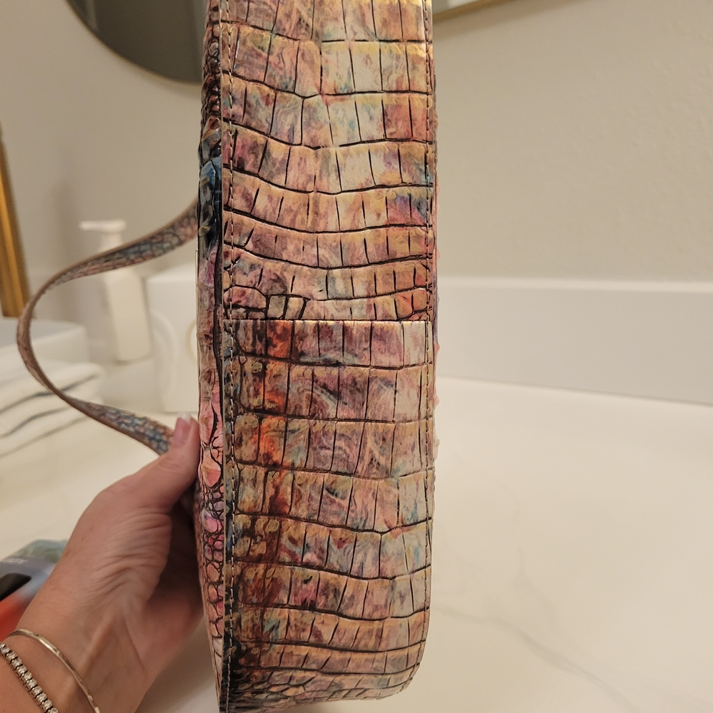 Brahmin Pastel Crocodile-Embossed Shoulder Bag - Picture 4 of 5